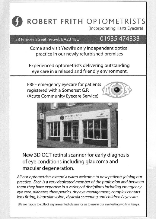 JCS Pg 20 & Commercial Sponsor Robert Frith Optomotrists JCS Pg 20 & Commercial Sponsor Robert Frith Optomotrists
